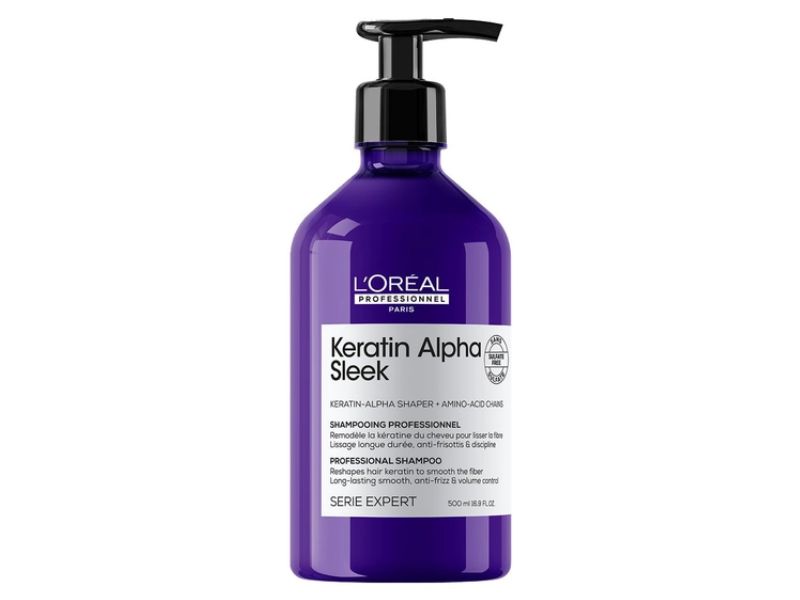 L'OREAL KERATIN ALPHA SLEEK ANTI-FRIZZ SHAMPOO