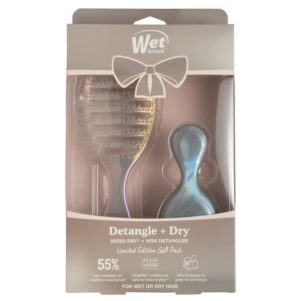 WET BRUSH CHROME IRIDENSCENCE ICON DUO HOLIDAY KIT