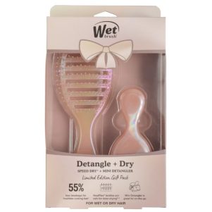 WET BRUSH ROSE GOLD IRIDESCENCE ICON DUO HOLIDAY KIT